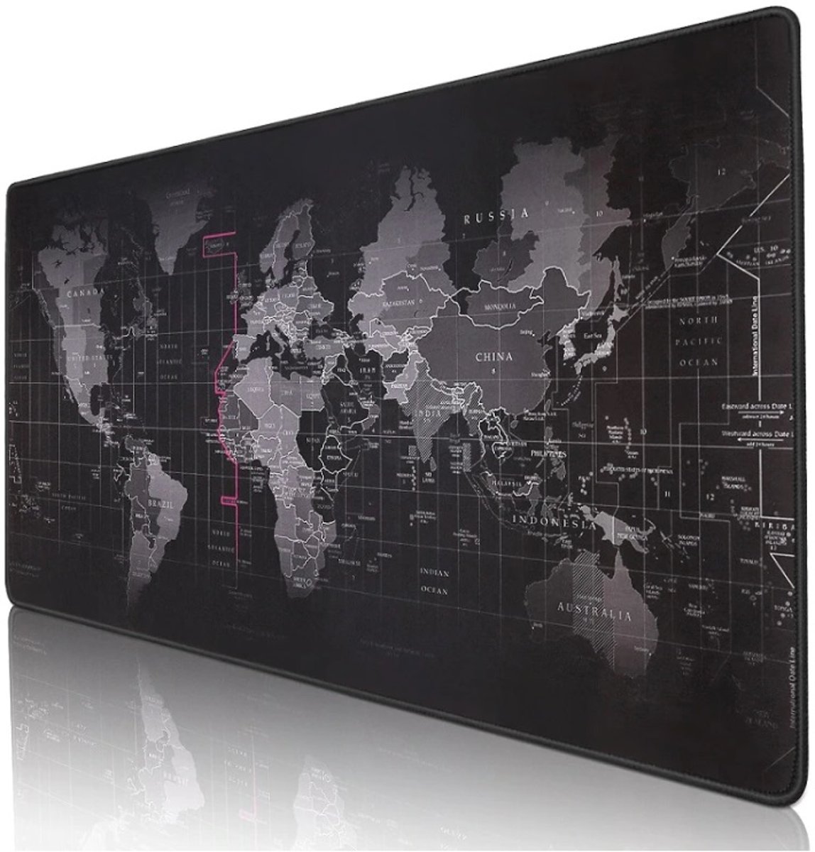 40 x 80 cm 2 mm – Landkaart | Muismat | Grote muismat | Gaming muismat | Wereldkaart | Gaming mat | Game |